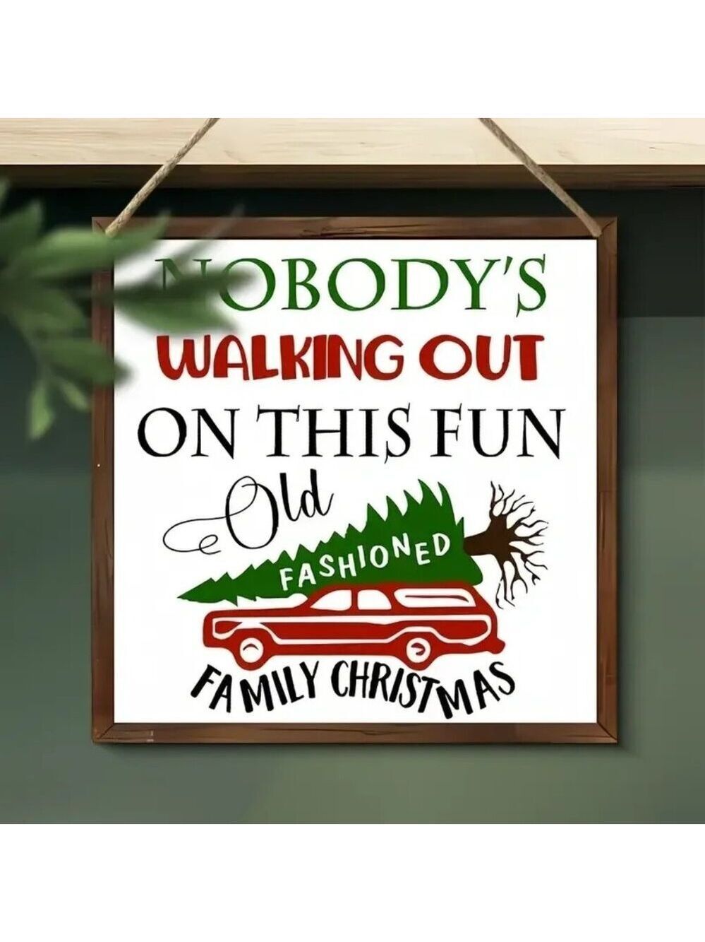 ($5) Fun Old Fashioned Family Christmas Sign